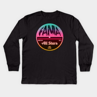 Vaporwave Salsa Kids Long Sleeve T-Shirt